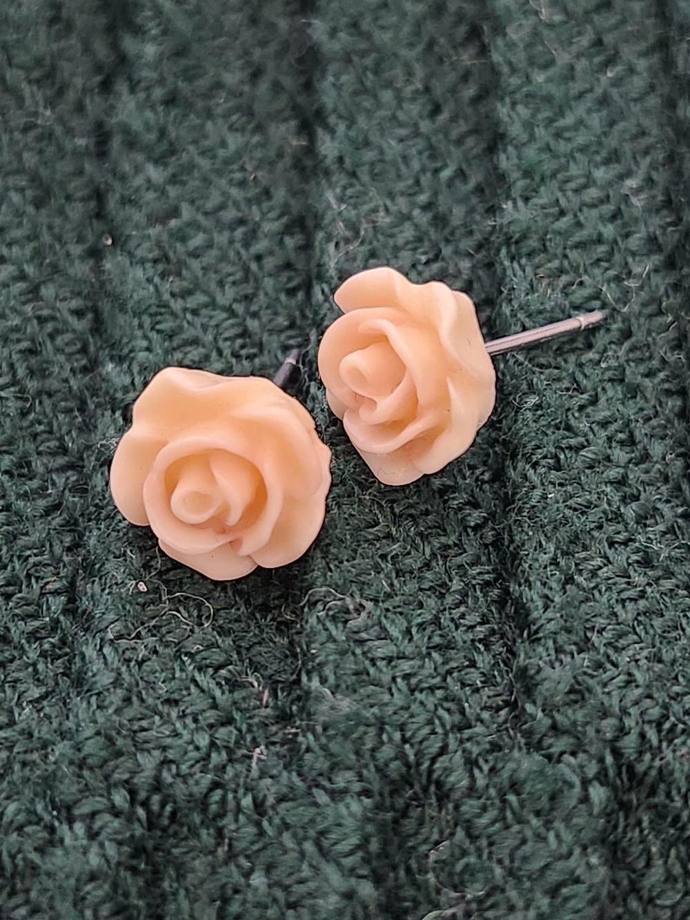 Earrings Rose Stud Jewelry Pink Resin Girlhood Cottagecore